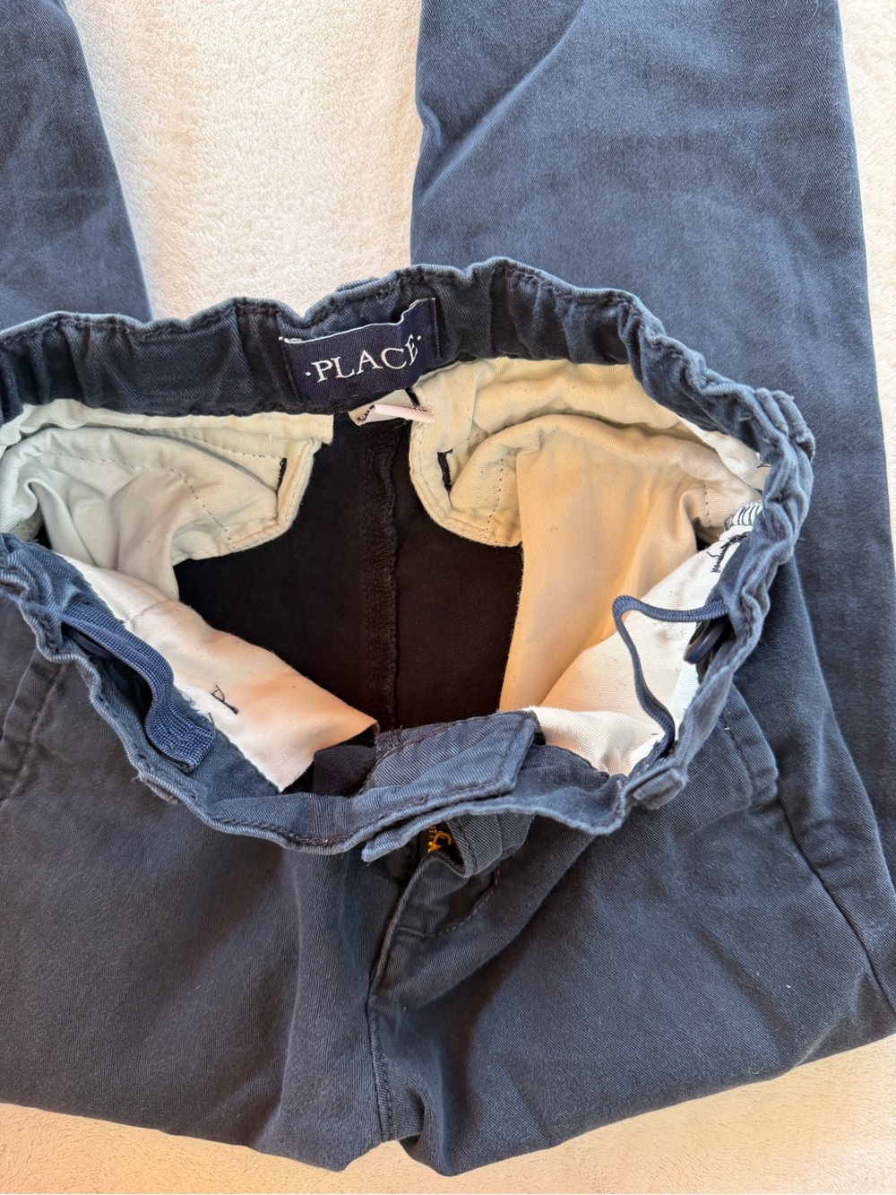 Bundle-Uniform 3Pants-The Children's Place-Boys Pull-On-Navy & Khaki Size 5 - Picture 12 of 14